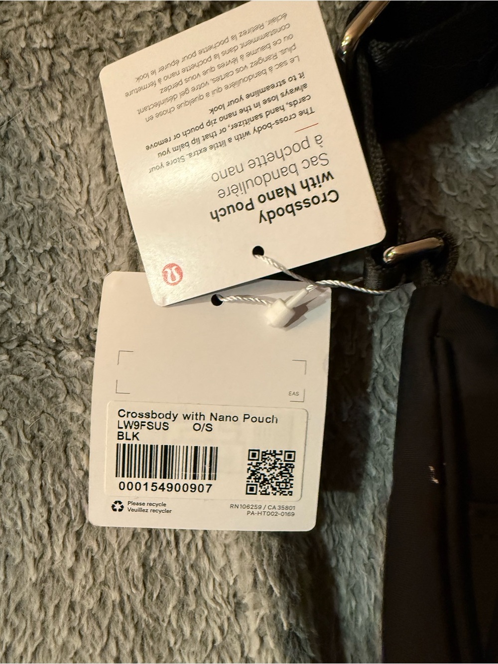 lululemon Black Crossbody Bag with Nano Pouch - Picture 5 of 6